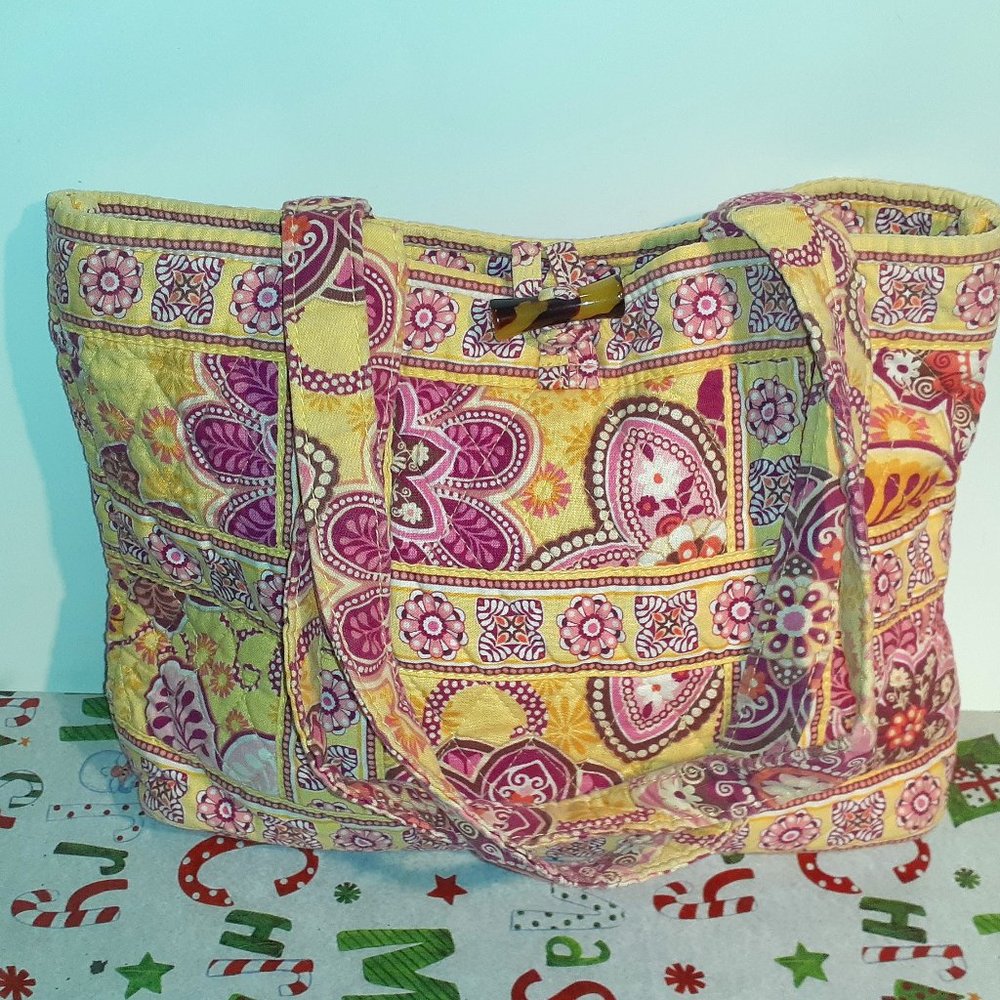 Vera Bradley Style Paisley Yellow Handbag